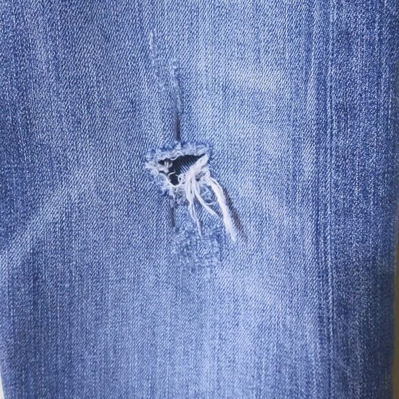 All Saints Reed Straight Leg Jeans Mens Size 32 Distressed Button Fly - Picture 4 of 13